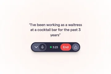 Mock interview call controls